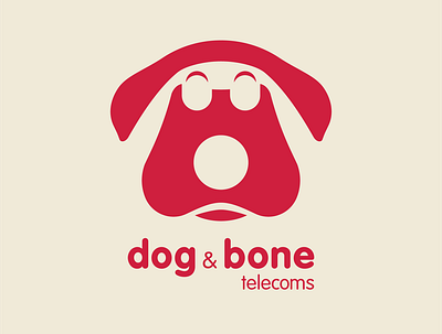 Dog and Bone Telecoms branding clean design flat graphic design icon illustration illustrator logo minimal
