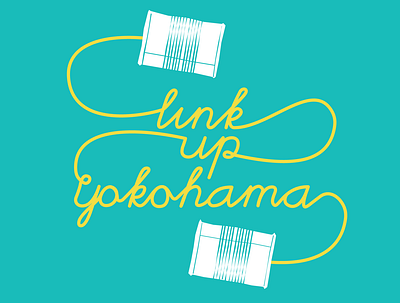 Link Up Yokohama - Logo Design branding clean design flat graphic design illustration illustrator logo typography vector