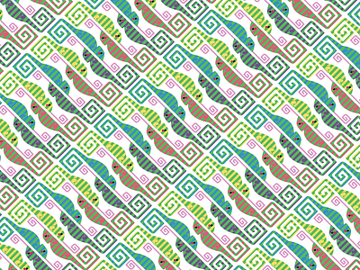 Chameleons adobe illustrator cute design graphic design illustration pattern pattern design vector