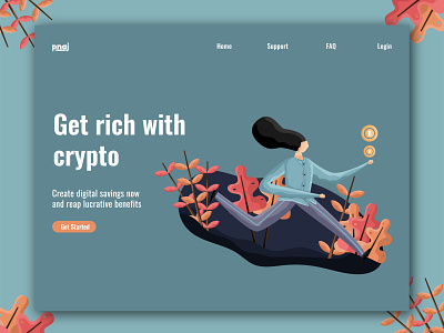 Cryptocurrency illustration agency app crypto cryptocurrency graphic design graphicdesign illustration illustrations landingpage money ui uiux web website