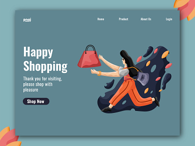 Happy shopping illustration