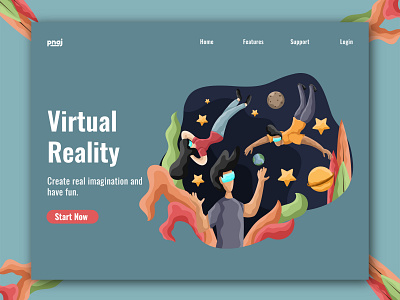 Virtual reality illustration agency app apps banner branding design game graphicdesign illustration illustrations landingpage landingpages technology ui uidesign uiux virtualreality vr