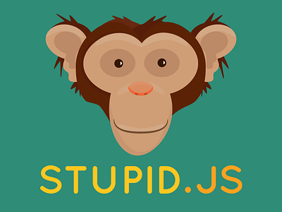 Stupid.JS ape chimp logo monkey