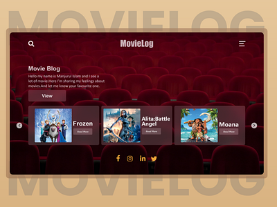 UI Concept for a Movie Blog