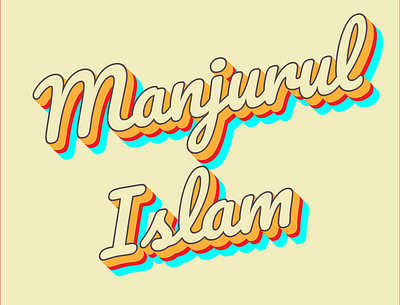 Typography - Manjurul Islam branding creative design design illustration logo minimal typography vector