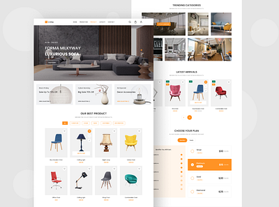 eShop - Ecommerce Landing Page buy clean ui creative design design discount ecommerce furniture landing page minimal sell store ui uidesign uiinspiration uitrend ux uxdesign uxtrend web app website