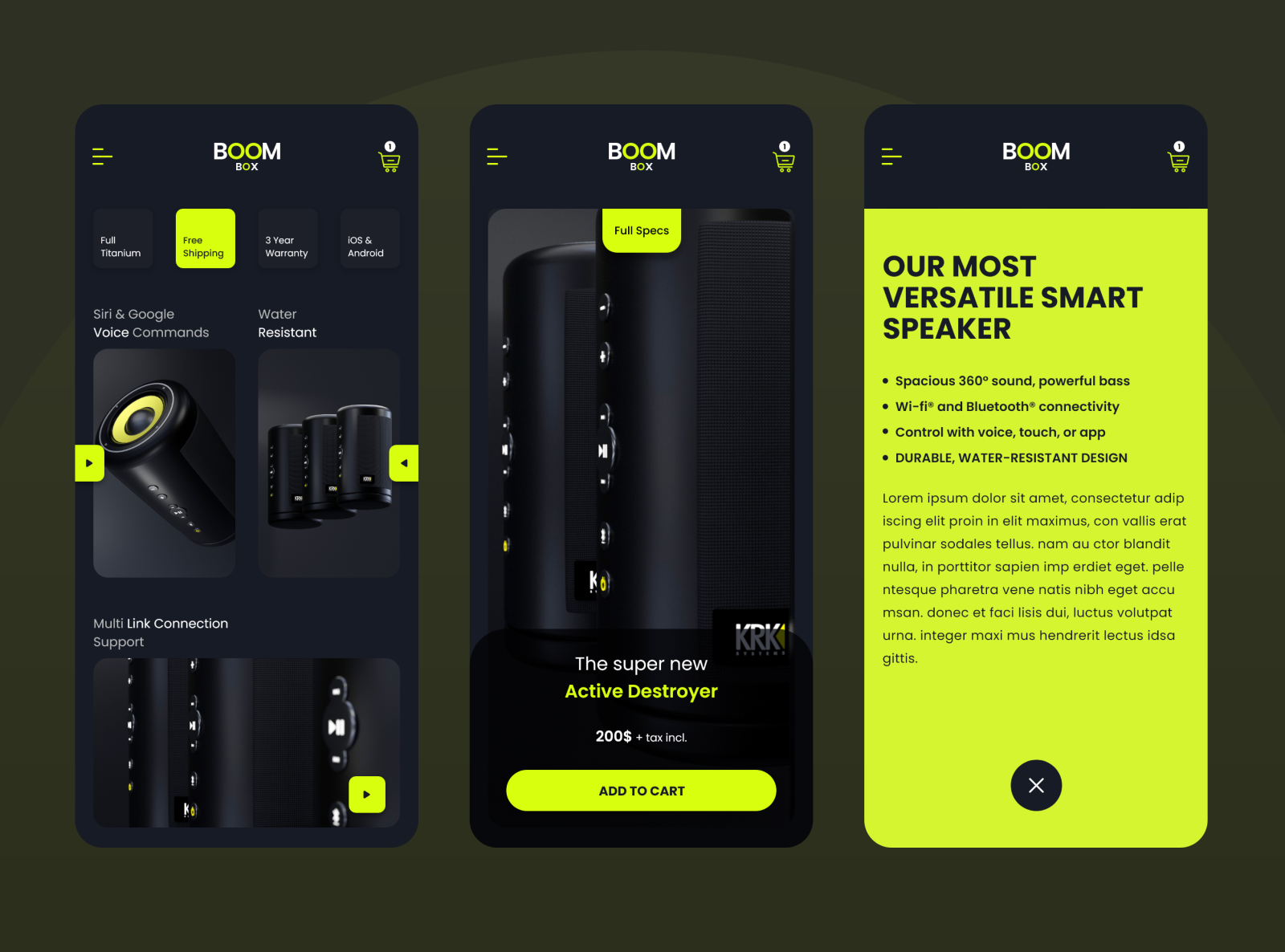 Bluetooth Speaker UI Product Design by Manjurul Islam on Dribbble