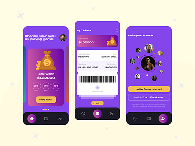 Lottery App UI Design