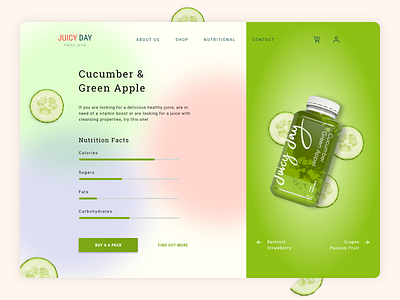 Organic Juice - Product Details clean ui creative design details ecommerce juice minimal organic product responsive shop single page trendy design ui uidesign uiinspiration uitrends ux uxdesign web view website design