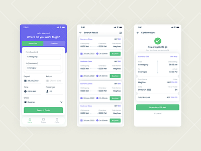 Metro Rail - Ticket Booking App android app design booking clean ui creative design figma ios material design metro rail minimal payment ticket train ticket trendy design ui uidesign uiinspiration ux uxdesign uxinspiration