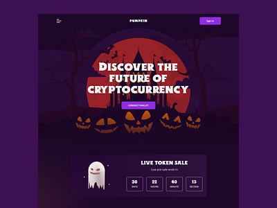 Crypto Landing Page application buy sell clean ui creative design crypto currency design landing page minimal responsive design token trendy design ui uidesign uiinspiration uirends ux uxdesign webdesign website design