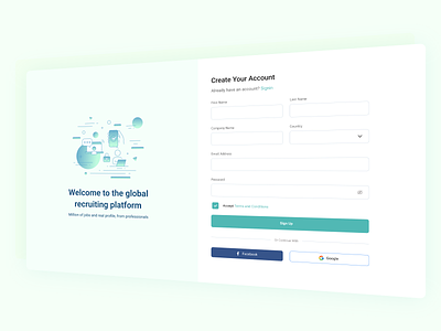 Sign Up Page Concept