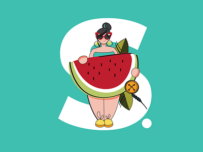 Limonchella vol.2 character fresh girl illustration illustration art me plus size summer watermelon