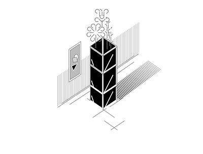 Block Style 3d art drawing illustration lineart linework pictures plants scenic vase vector