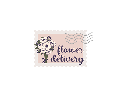 flower delivery logo - weekly warmup branding graphic design logo vector
