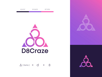D8 Craze - Logo Design branding d8 delta design flat icon illustration logo logodesign logotype minimal vector
