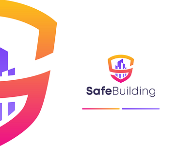Safe Building building building logo dab flat icon logo logodesign minimal s logo safe security security logo shield shield logo