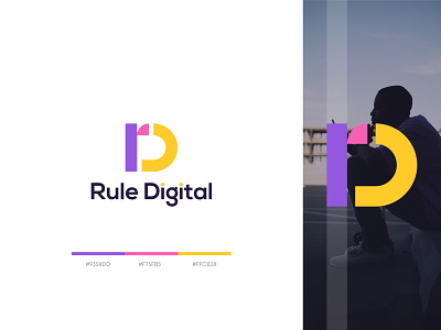 Rule Digital d logo dab digital logo finance logo flat icon logo logo design logodesign minimal promotional rd logo rule