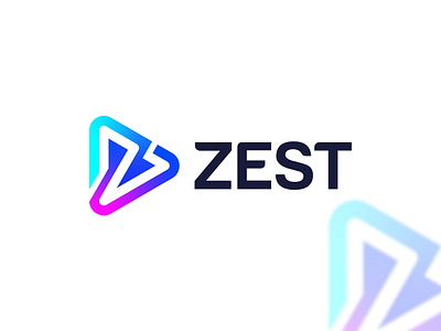 Zest Logo flat minimal minimal logo music music logo play play logo podcast production video video logo z z logo zest logo