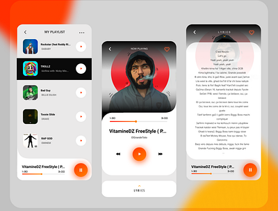 Music Player APP android app application creative design figma illustration ios minimal music music player ui ux vector