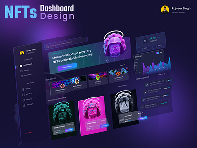 NFTs dashboard design