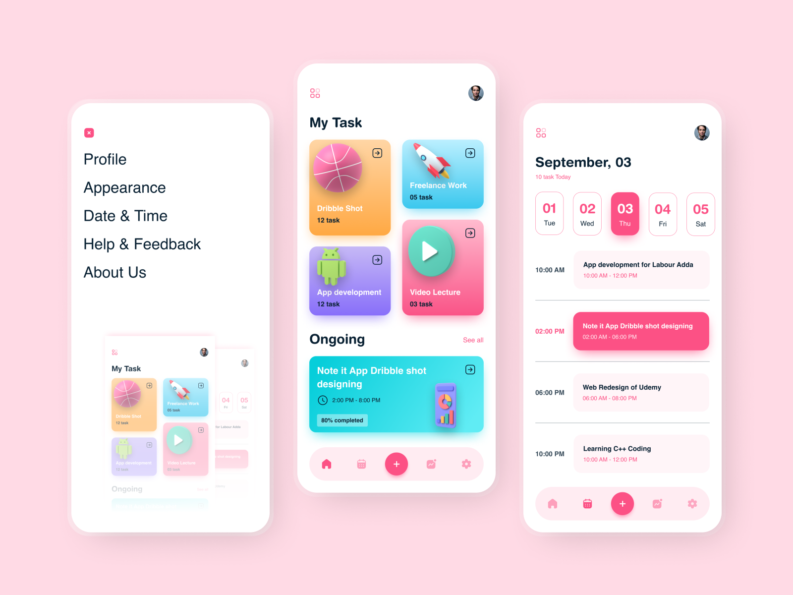 Task management by Rajveer singh on Dribbble