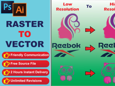 Vector Tracing in Just 1 Hour ai freelancer graphic design illustrator raster to vector vector vector tracing vectorart vectorized