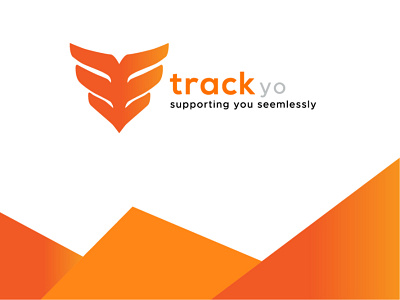 track yo logo design flat illustration logo