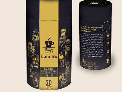 Tea Pack Design For Canister art design photoshop