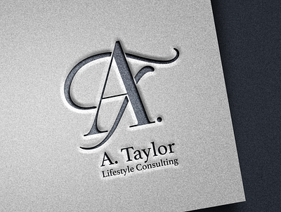 A. Taylor Embossed Logo branding design graphic design icon illustration illustrator logo typography vector