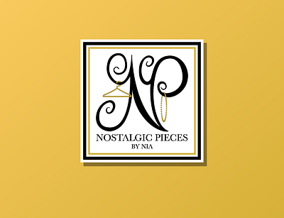 Nostalgic Pieces by Nia Logo branding design graphic design icon illustration illustrator logo typography vector