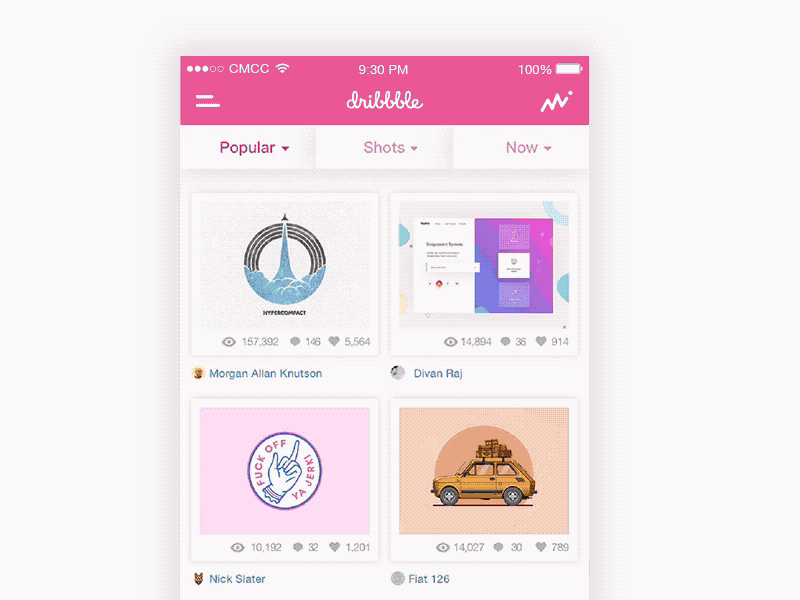 Dribbble loading