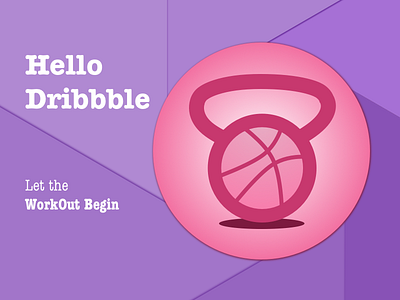 Dribbble First Shot debut first shot illustration kettle bell