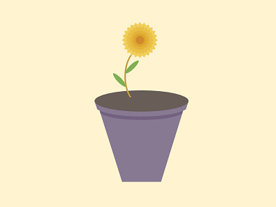 Potted Plant Strictly under 30 mins 30 minute challenge graphic design potted plant sunflower