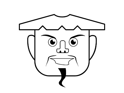 The Traveller affinity designer face goatee graphic hat icon illustration traveller