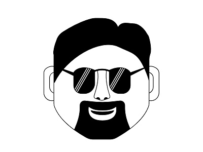 The Classic French Beard Guy face french beard goggles guy icon illustration sunglasses