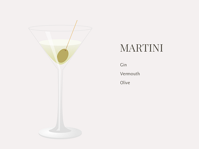 Martini Vector cocktail gin illustration martini olive sketch vector illustration vermouth