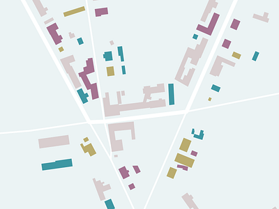 village map cartography illustrator map minimalistic