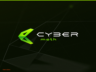 Cyber Moth cyber digital logo design logo designer moth