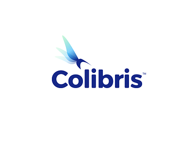 Colibris | Logo Design #02 animal design blue gradients hummingbird icon logo logo design manufacturer mark symbol wings