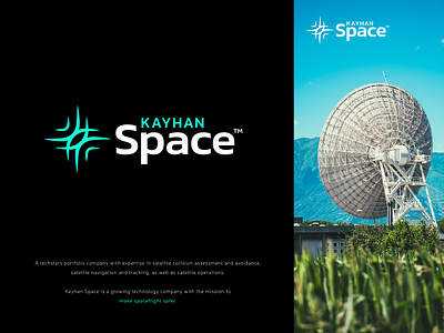 Kayhan Space | Logo Design connection design proposal logo design operations orbits safety satelite space stars technology tracking waves