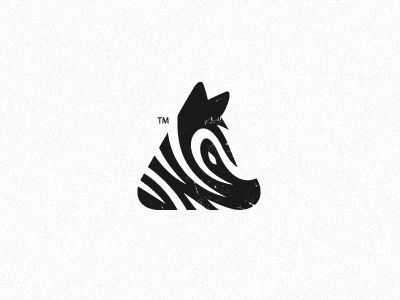 Zebra /Mark black icon logo mark paper pattern rounded soft solid symbol trangle zebra