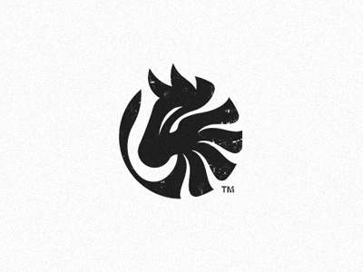 Zebra /Mark #2 black ellipse geometry icon logo mark rounded solid symbol texture white zebra