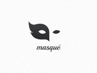 Masque /Logo black dark enigmatic eye logo look mask negative shape unmask