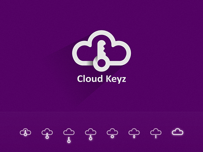 Cloud Keys /Logo Proposal animation cloud flat frame guide key lock long proposal purple shadow white