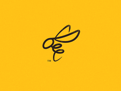 bee / Icon Design bee dark hive honey icon letter logo mark symbol type typography yellow