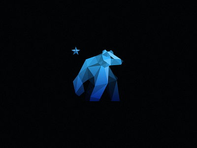 Bear Logo / Final bear blue branding dark icon logo poly polygon rebound sight star