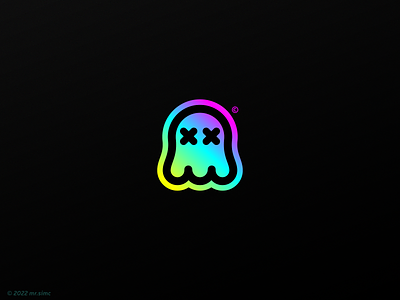 Ghost #02 | Logo Design contrast death geometric ghost gradients holographic icon design logo spirit sticker
