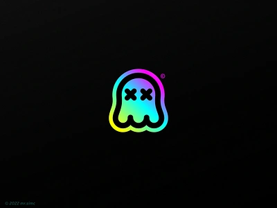 Ghost #02 | Logo Design contrast death geometric ghost gradients holographic icon design logo spirit sticker