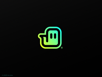 Ghost #03 | Logo Design bright contrast dark ghost gradients green holographic icon logo design mark sticker